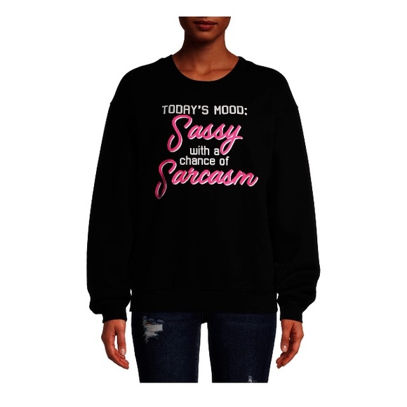 NWT Juniors Sassy Sarcasm Graphic Sweatshirt - Picture 2 of 4